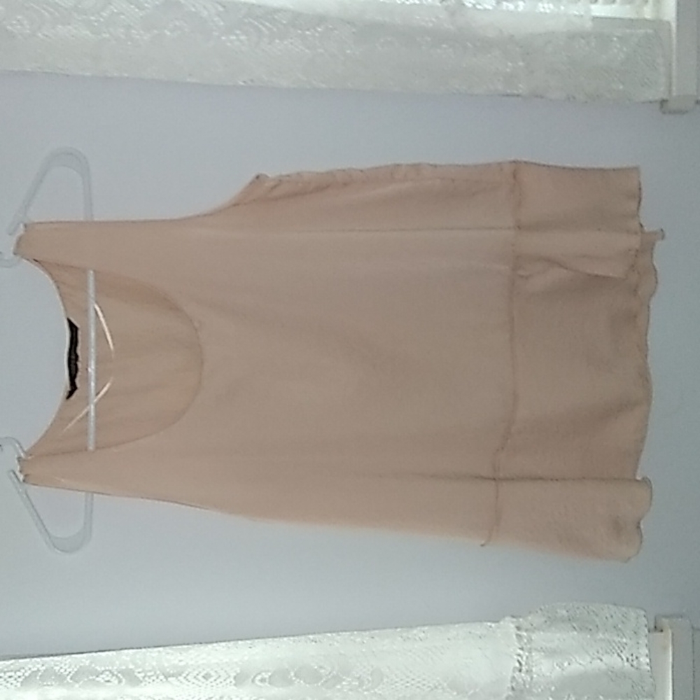 Zara Basic Sleeveless Top Tunic Beige / Cream  S - M